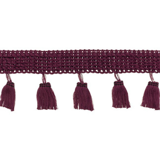 Tassel Fringe unicolour aubergine