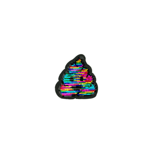 Reversible patches small rainbow poop