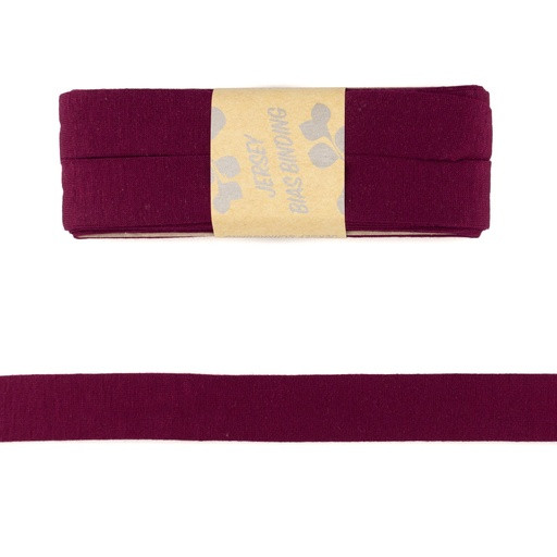 Bias binding in viscose bordeaux