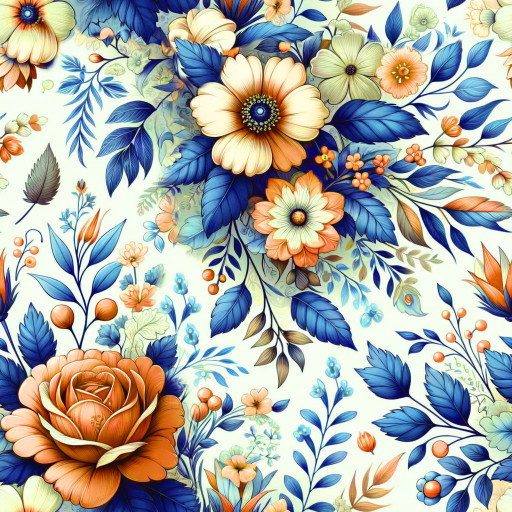 Romantiska blommor blåorange